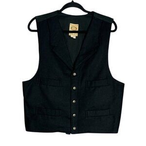 Vintage WAH Maker Mens Wool 5 Button Western Vest, Size L